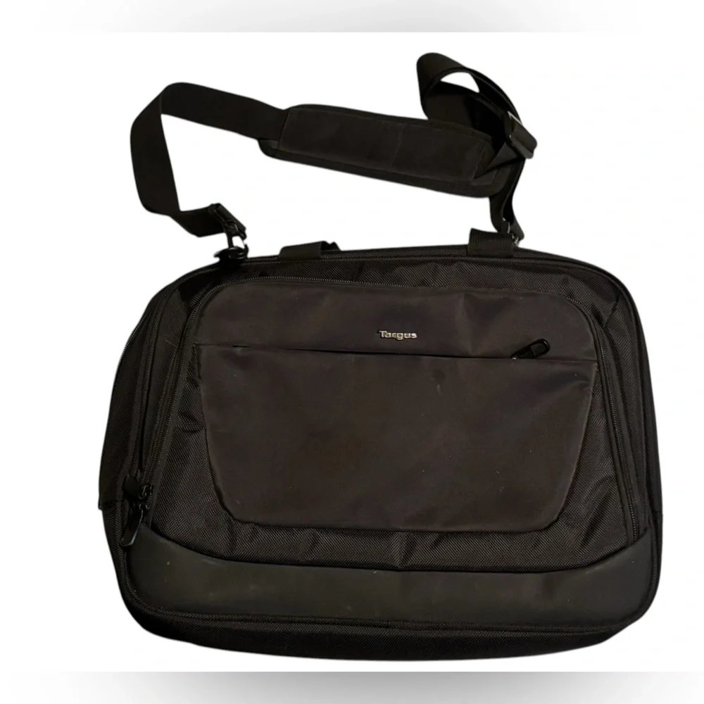 Targus High End Soft Matte Black Men's Briefcase Laptop Shoulder Bag MINTY